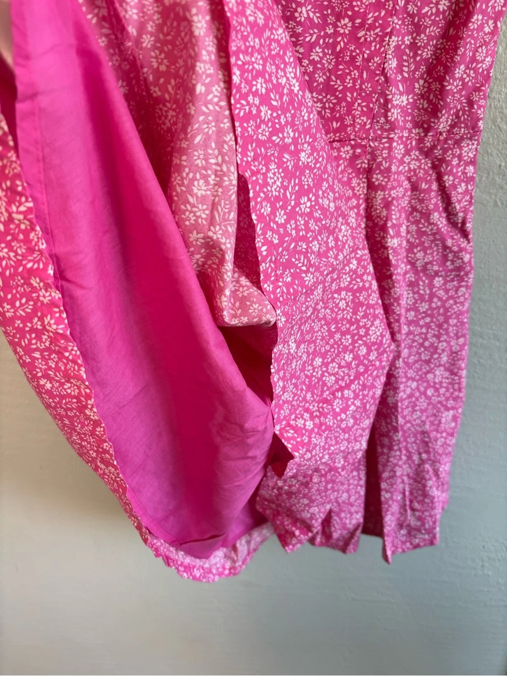 Bundle 2/$30! GAP Pink Floral Cap-Sleeve Fit-and-Flare Dress XL 12-14 Cotton